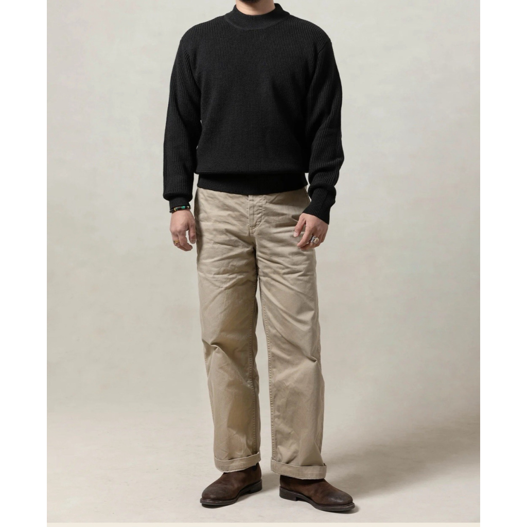 Bronson Vintage 1930s Usn Woolen Sweater Warm Thick Wool Sweater Knit Top 44 — image 7 of 8